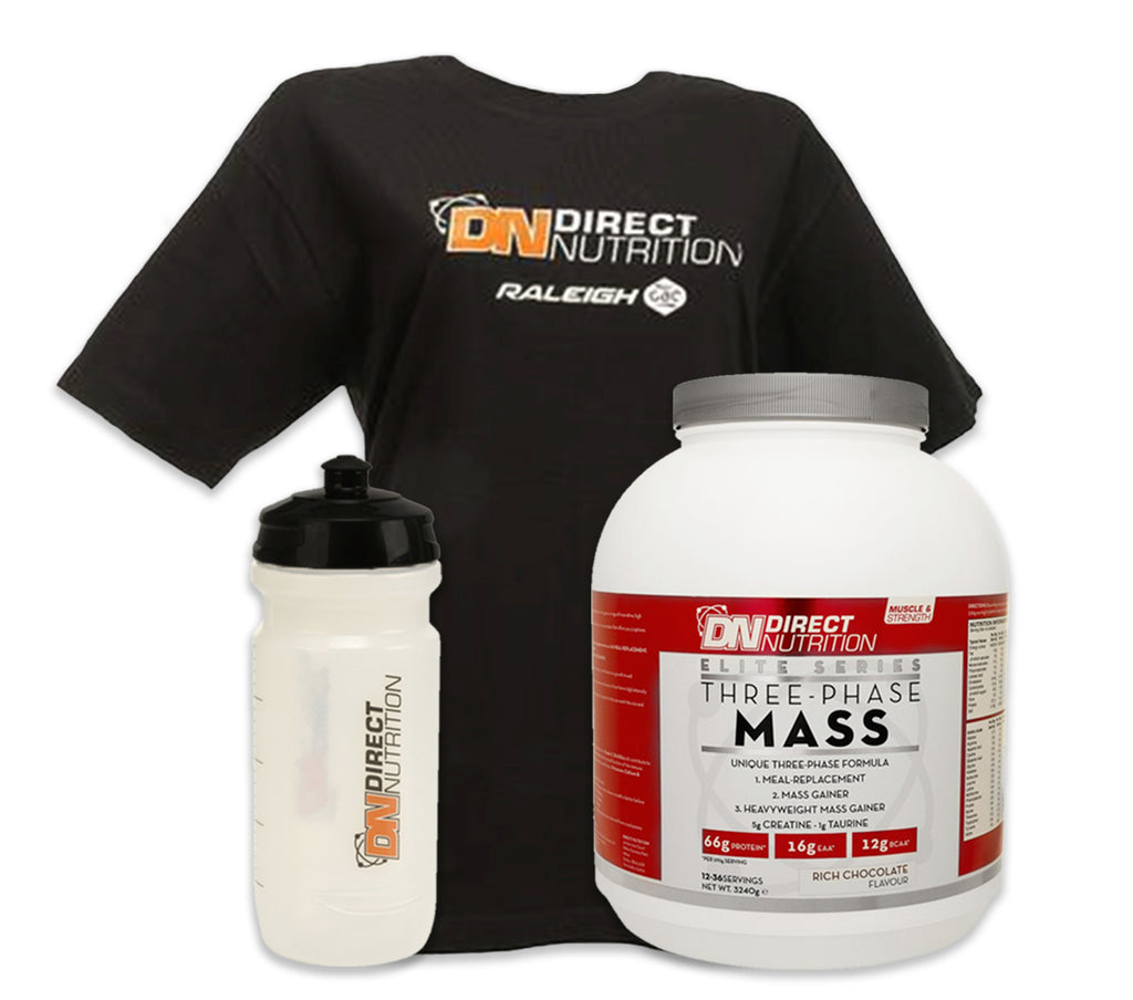 Three Phase Mass, T-shirt & Water Bottle Bundle.