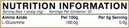 Elite L-Glutamine Nutrition